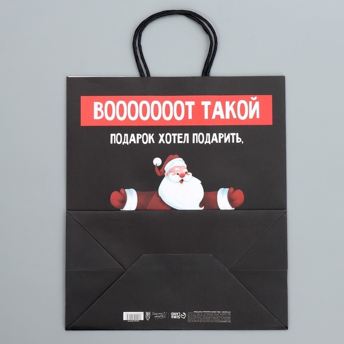 Пакет подарочный новогодний крафтовый &laquo;Тебе&raquo;, 28 х 32 х 15 см