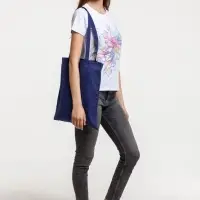 Холщовая сумка Basic 105, темно-синяя