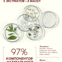 Шампунь для волос, питающий уход, аромат малины, 400 мл, Рябина