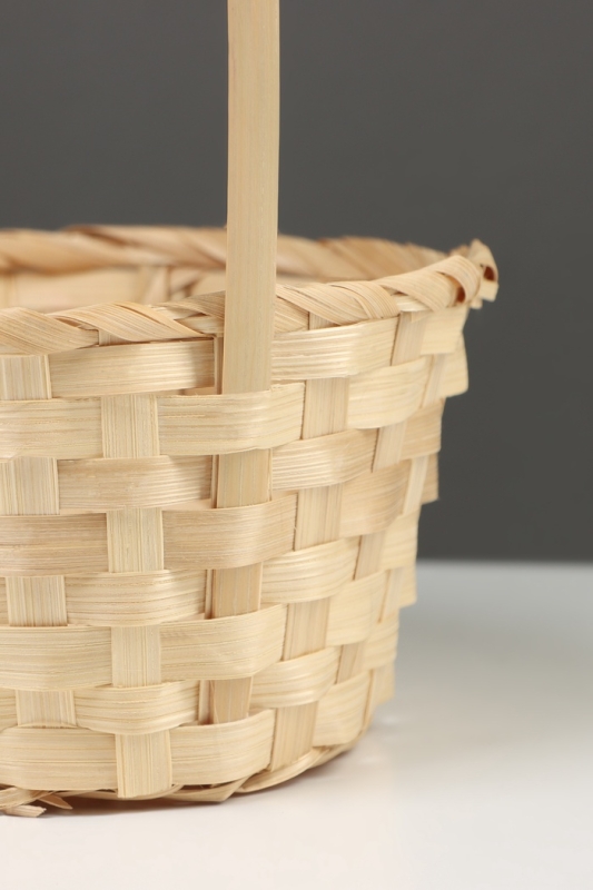 Корзина плетёная, 20&times;20&times;9 см, ручка h=25 см, ива, красная