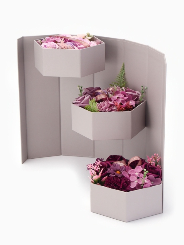 Трехуровневания мыльная композиция фиолетовая