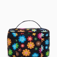Косметичка на молнии, с ручкой, цвет чёрный/разноцветный