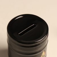 Копилка керамика "Нефть - чёрное золото!" чёрная 6,5х6,5х9 см