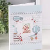 Фотоальбом 36 фото 10X15см, "Ребёнок", голубой, ПП карм.,мягкая обложка