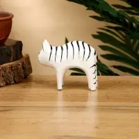 Набор сувенирный "Кошки" дерево H 7.5; 7; 5.5 см, цв. белый