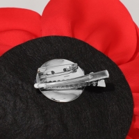 Брошь текстильная &laquo;Цветок&raquo; камелия, цвет красный