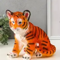 Копилка "Тигр сидячий" оранжево-коричневый 23х15,5х23 см