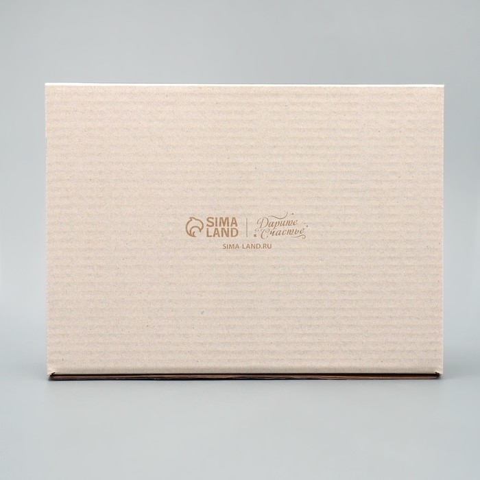 Коробка новогодняя складная «Снежный город», бурый, 27 х 21 х 9 см, Новый год Коробка новогодняя складная «Снежный город», бурый, 27 х 21 х 9 см, Новый год