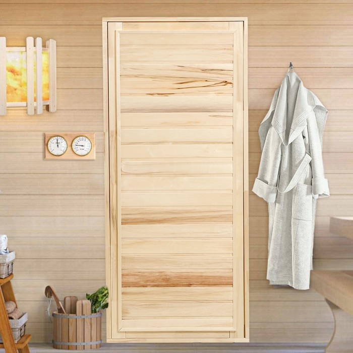 Дверь для бани и сауны "Эконом", ЛИПА, 180&times;80см,