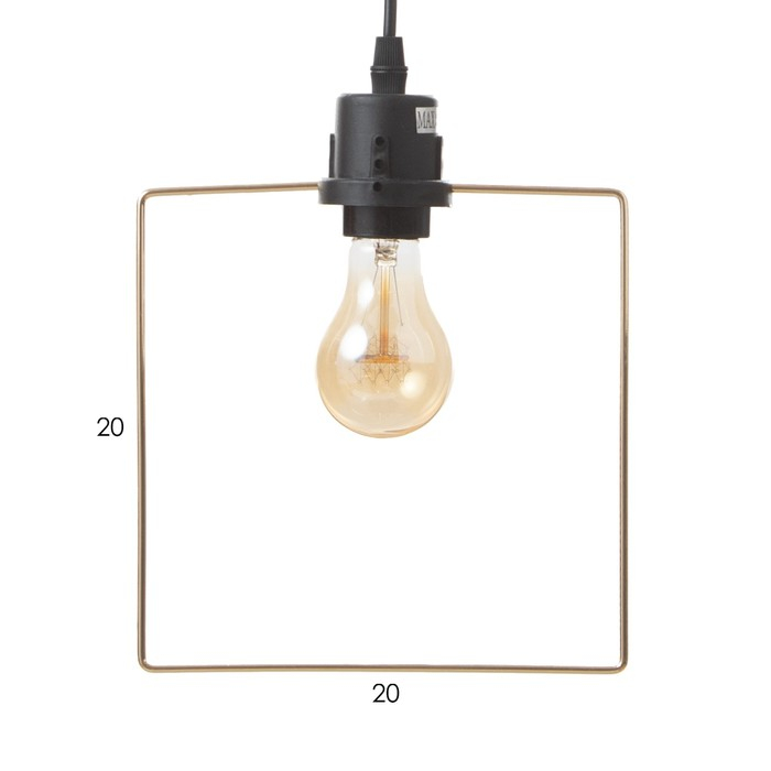 Светильник ЭкономСвет "Фиори" 3x40Вт E27 черный-золото 42х42х78 см.