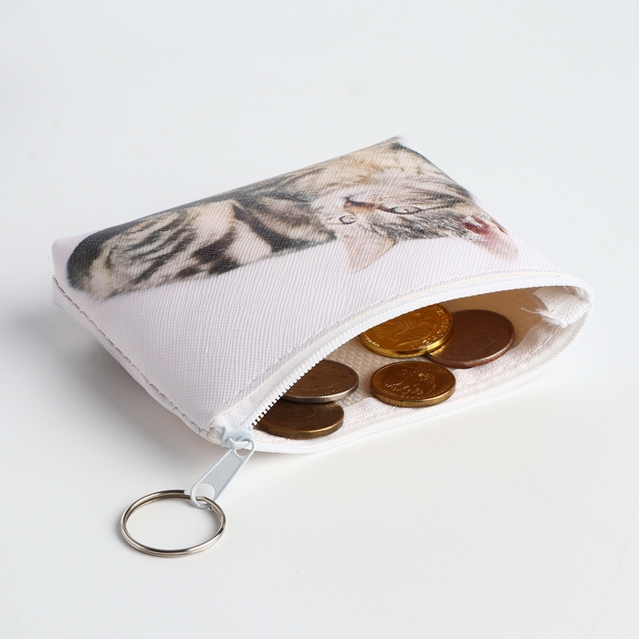 Кошелёк детский на молнии «Выбражулька», цвет белый Кошелёк детский на молнии «Выбражулька», цвет белый