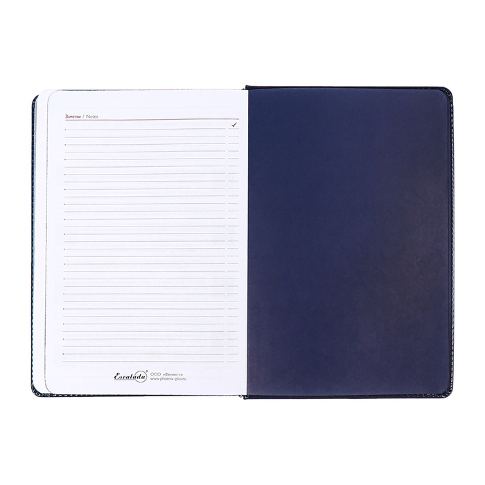 Ежедневник датированный 2025 года, ESCALADA, A5 176 листов, твердая обложка кожзам с поролоном, блинтовое тиснение, перфорация на обложке, блок 70 г/м2, синий Ежедневник датированный 2025 года, ESCALADA, A5 176 листов, твердая обложка кожзам с поролоном, блинтовое тиснение, перфорация на обложке, блок 70 г/м2, синий