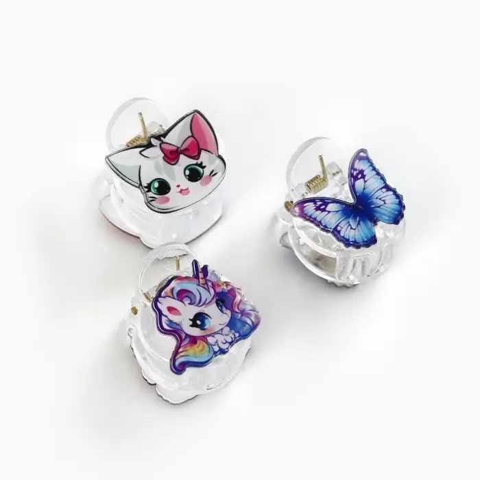 Краб для волос, 2.5&times;2&times;2 см, МИКС