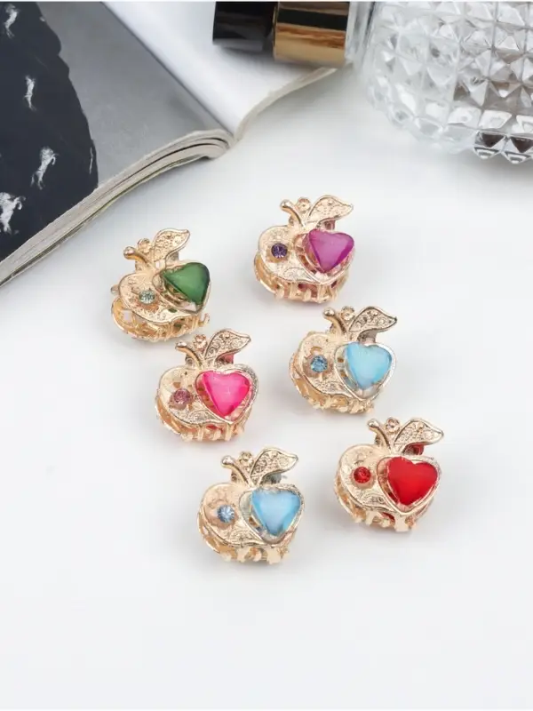 Крабик для волос &laquo;Арфея&raquo;, яблочко, 2.3 см, золото МИКС