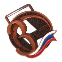 Медаль призовая бронза, d=3.5 см, 3 место, без ленты