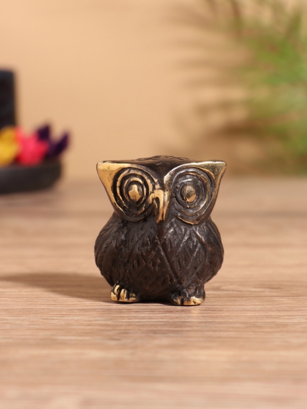 Сувенир бронза "Сова" 4х4х5 см