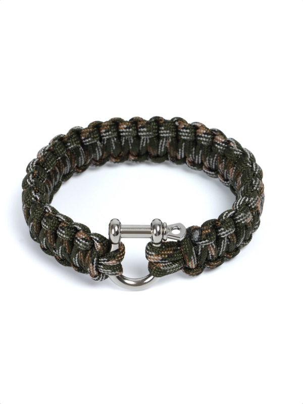 Браслет из паракорда, 25 см, лесной камуфляж