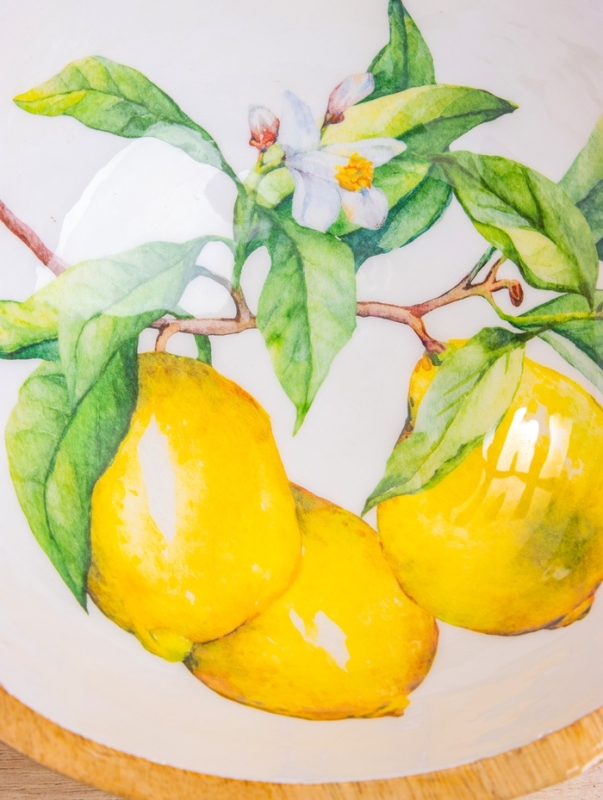 Салатник "Лимоны" дерево манго 23х23х10,5 см