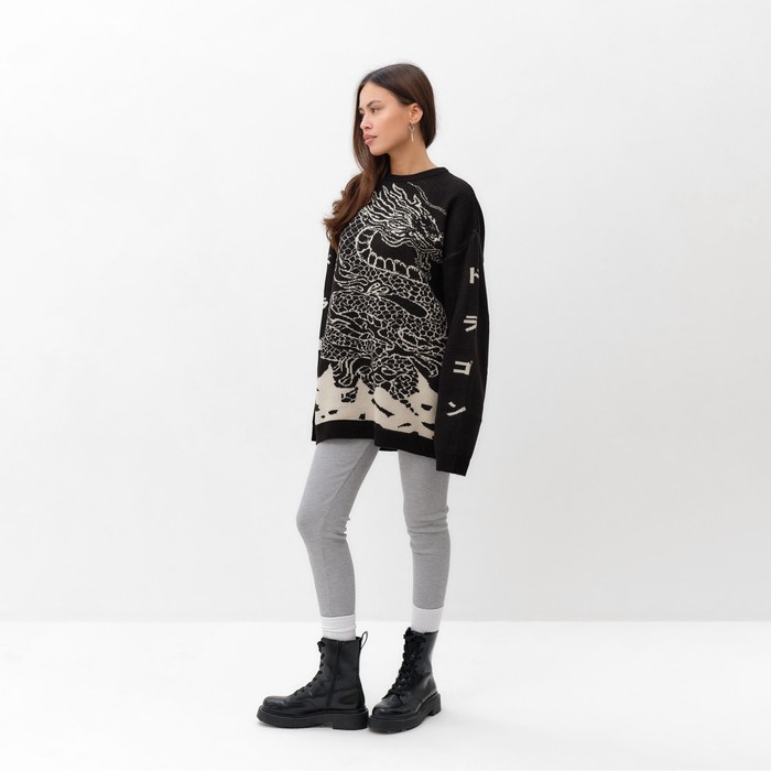 Джемпер женский MIST Джемпер женский MIST "Dragon", черный, onesize (44-48)