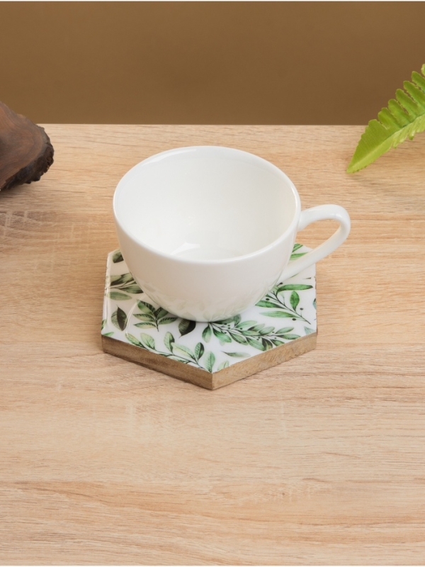 Подставка под горячее (набор 4 шт) "Оливковая ветвь" дерево манго 15х13х5 см