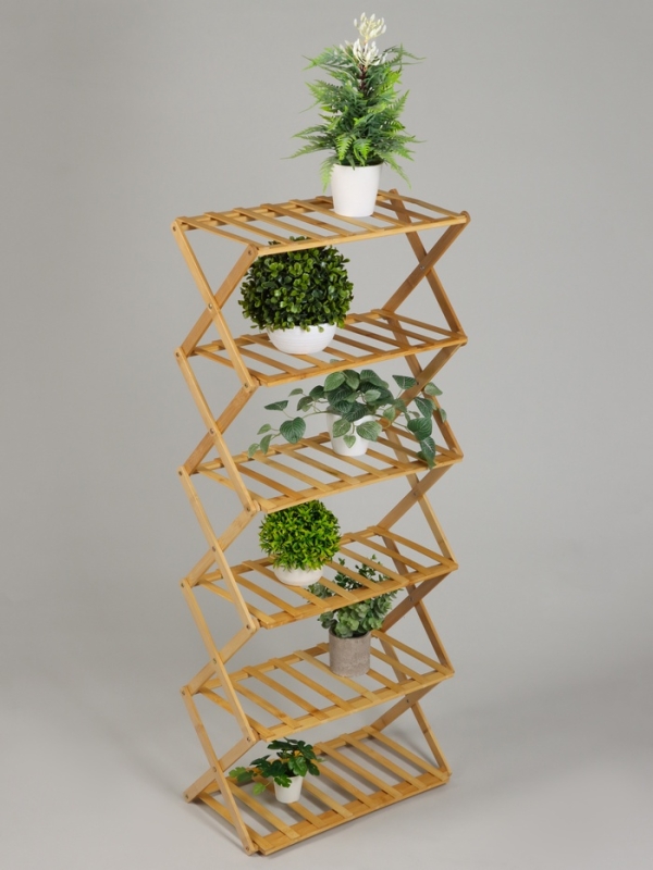 Подставка для цветов Greengo, 6 полок, 50 &times; 25 &times; 110 см, напольная, бамбук