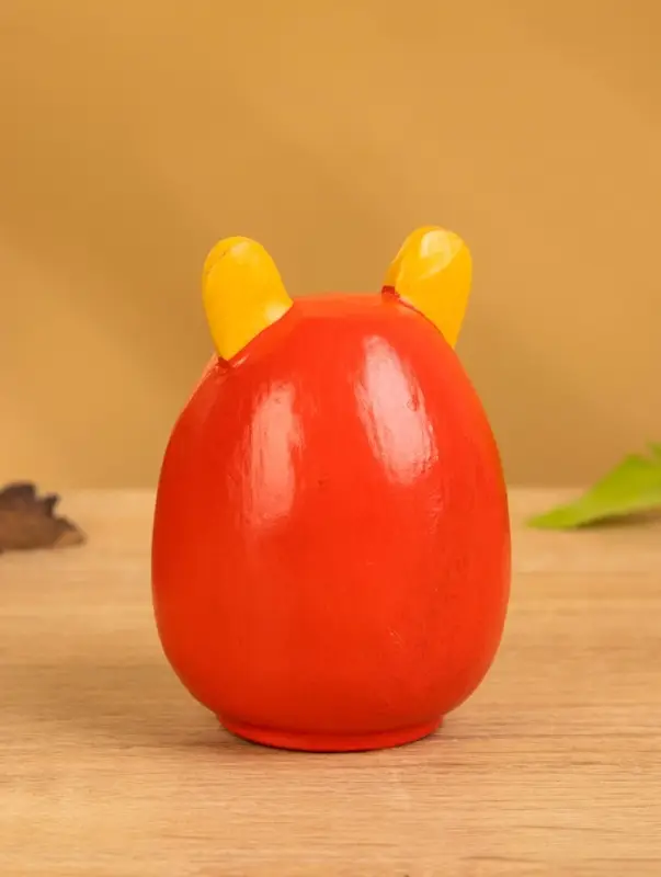 Деревянная кукла кокеши "Тигренок" цв. красный, 6х6х9 см