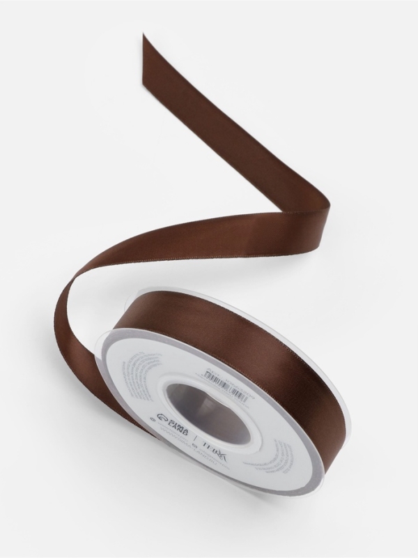 Лента атласная двухсторонняя №0850 20мм*25&plusmn;1м орехово-коричневый TR