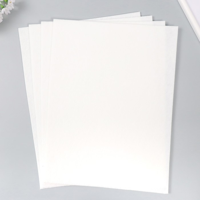 Фетр 2 мм "Белый" набор 4 листа 30х40 см