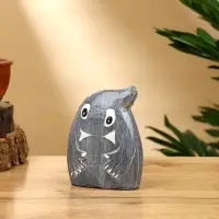 Набор сувенирный "Привидения" дерево H 12, 9, 7 см, цв. серый