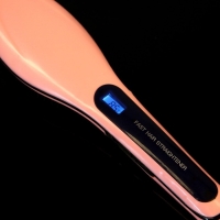 Расческа Luazon LR-01, электрическая, 35 Вт, дисплей, регулировка t, 220 В, розовая