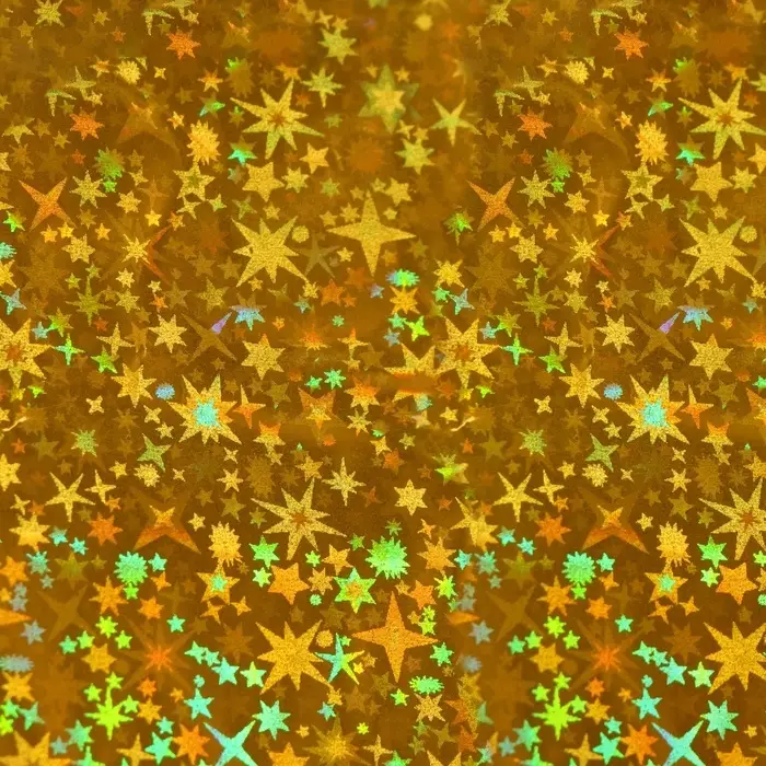 Пленка голографическая, &laquo;Звёздное небо&raquo;, золотая, 70 см &times; 1 м