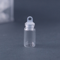 Декор для творчества стекло "Баночка с пробкой с петелькой", 1,5мл набор100шт 2,2х1,1х1,1см