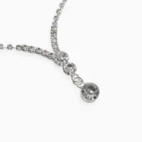 Набор 2 предмета: серьги, колье &laquo;Вечерний шик&raquo;, белый в серебре