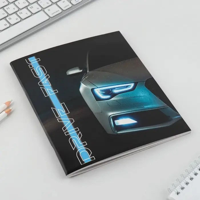 Тетрадь в клетку, 48 л., А5, на скрепке, блок №2 &laquo;Машины&raquo; МИКС