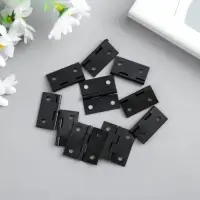 Петля для шкатулки металл с прямыми углами черная набор 10 шт 2,5х2,5 см