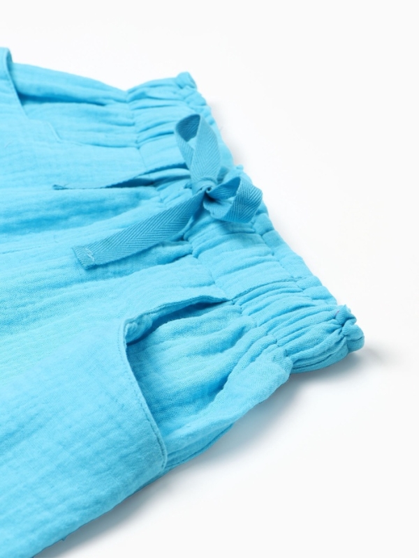 Шорты из муслина для девочек KAFTAN рост 140, голубой