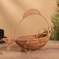 Корзинка в форме рыбки, 11х32х25 см, ротанг