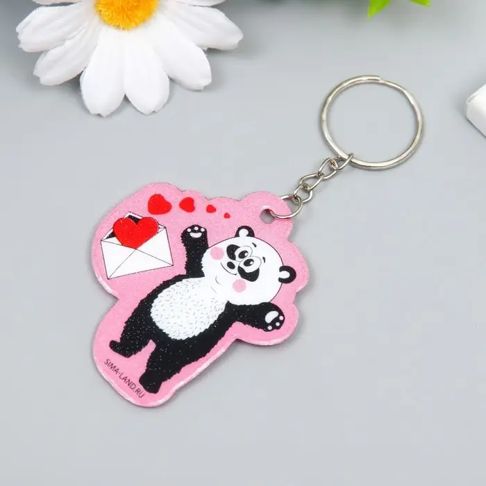 Брелок для ключей на кольце &laquo;Панда с романтичным письмом&raquo;, EVA, 5&times;6 см