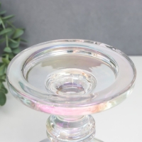 Подсвечник стекло на 1 свечу "Честность" d-3,5/8,5/10 см радужный прозрачный 11,5х11,5х24 см 78771 Подсвечник стекло на 1 свечу "Честность" d-3,5/8,5/10 см радужный прозрачный 11,5х11,5х24 см 78771