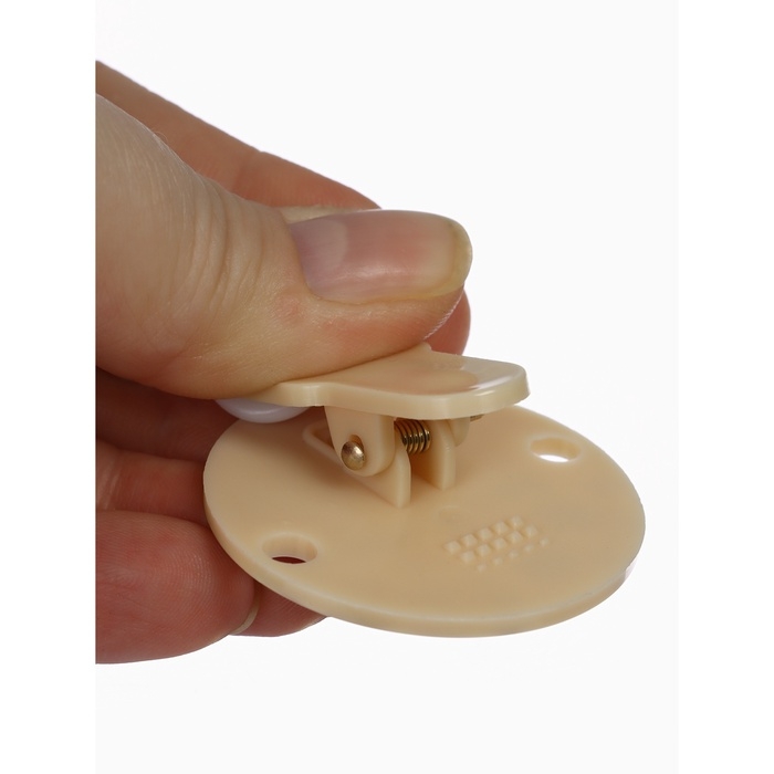 Держатель для соски - пустышки &laquo;Самая стильная&raquo;, на цепочке, цвет бежевый