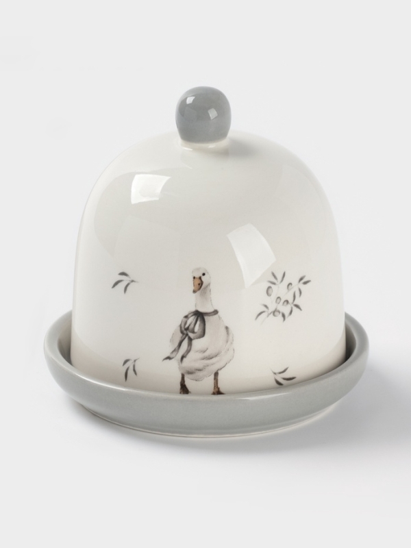 Лимонница Доляна "Гуси" цвет белый  9x9 см