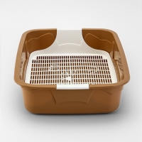 Туалет с сеткой, 44х33х11,5 см, бежевый/белый