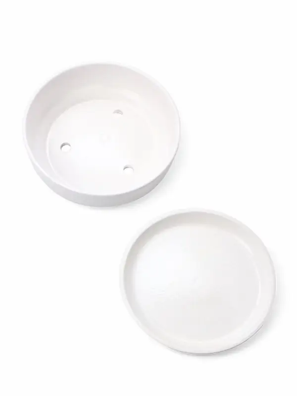 Горшок бонсайница 0,7 л, 15&times;5,5 см  для кактусов и суккулентов белый, керамика "Огма"