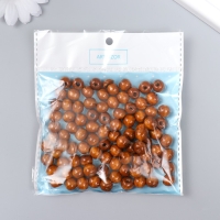 Бусины для творчества дерево "Натуральные" набор 30 гр 1х1 см