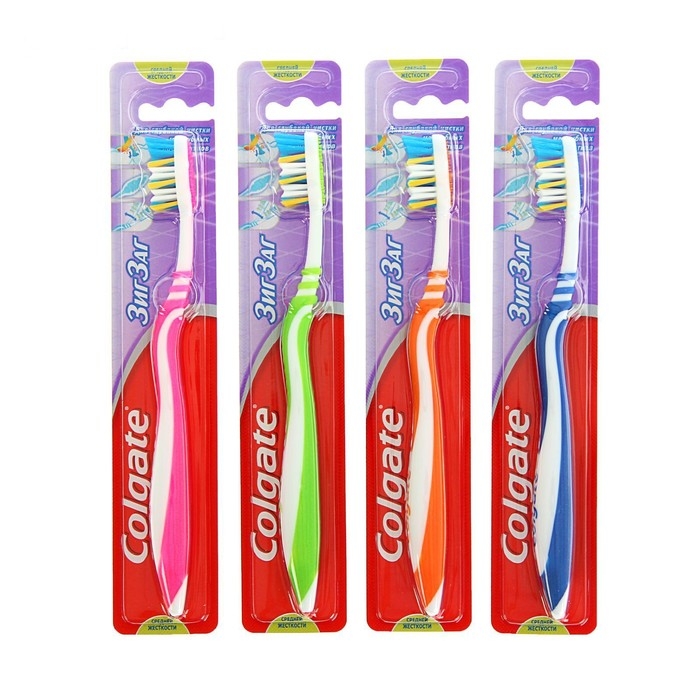 Зубная щётка Colgate &laquo;ЗигЗаг&raquo;, средней жесткости