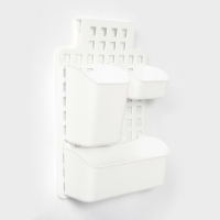 Корзина для хранения подвесная с контейнерами, 29&times;9,5&times;38 см, цвет белый