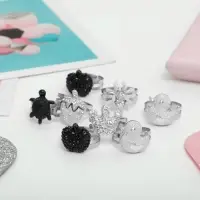 Кольцо &laquo;Выбражулька&raquo; металлик, форма МИКС, серебристо-чёрное