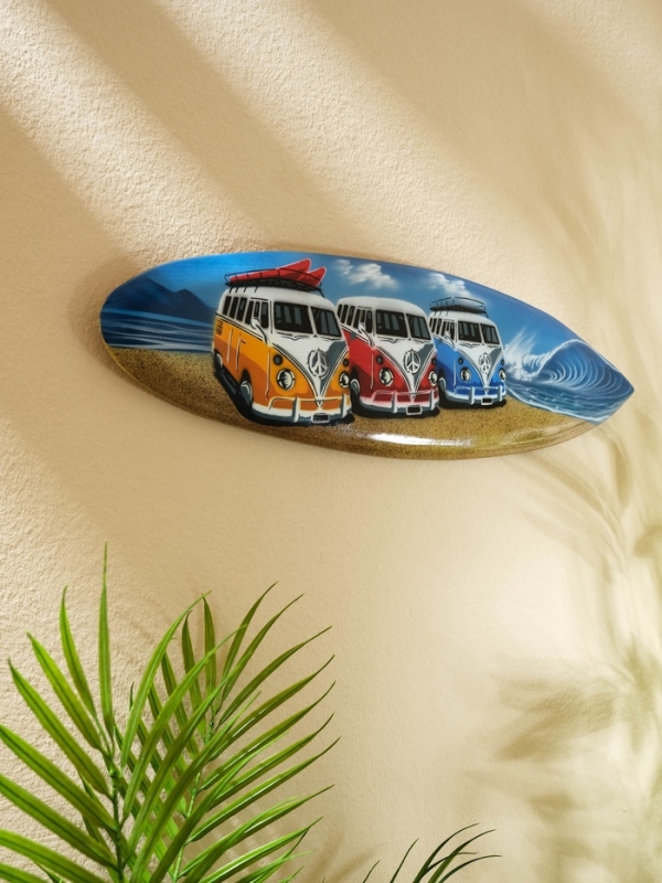 Панно "Доска для сёрфа "Три Сплитти" дерево 50х17 см