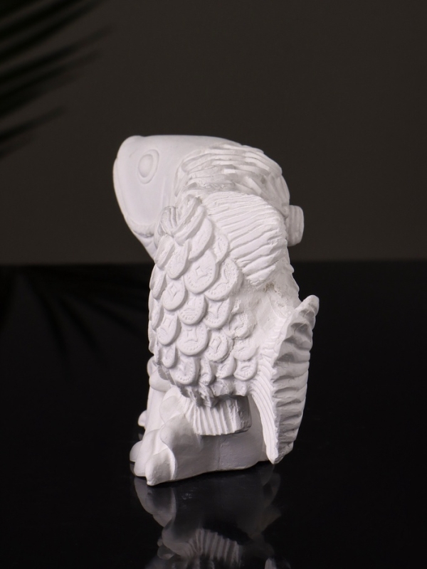 Статуэтка "Рыбка Фен-шуй" 14х7,5х4 см, натуральный