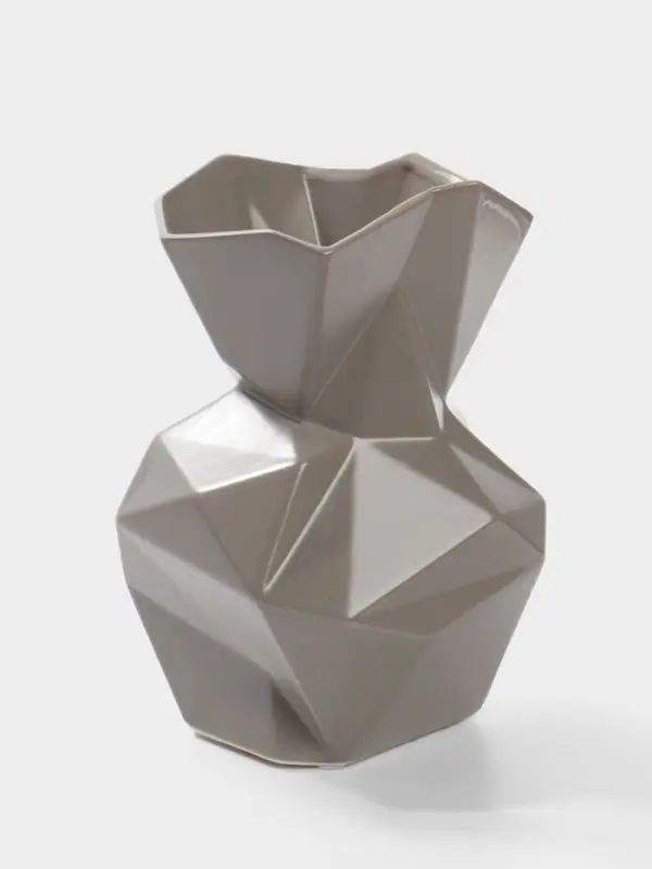 Ваза настольная керамика "Анхель" 20х12 см, серый